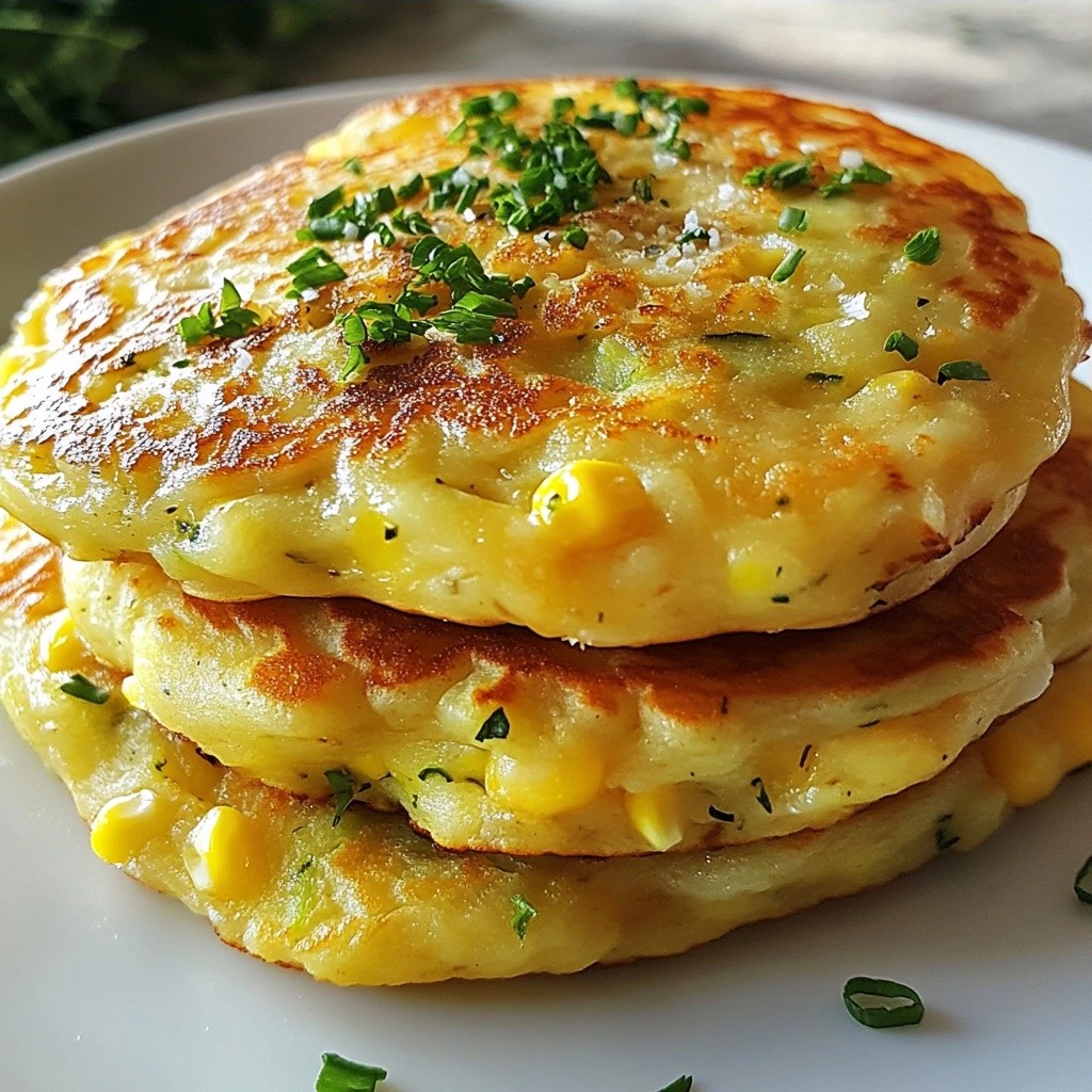 Savory Breakfast Vegetable and Cheese Pancakes Delight