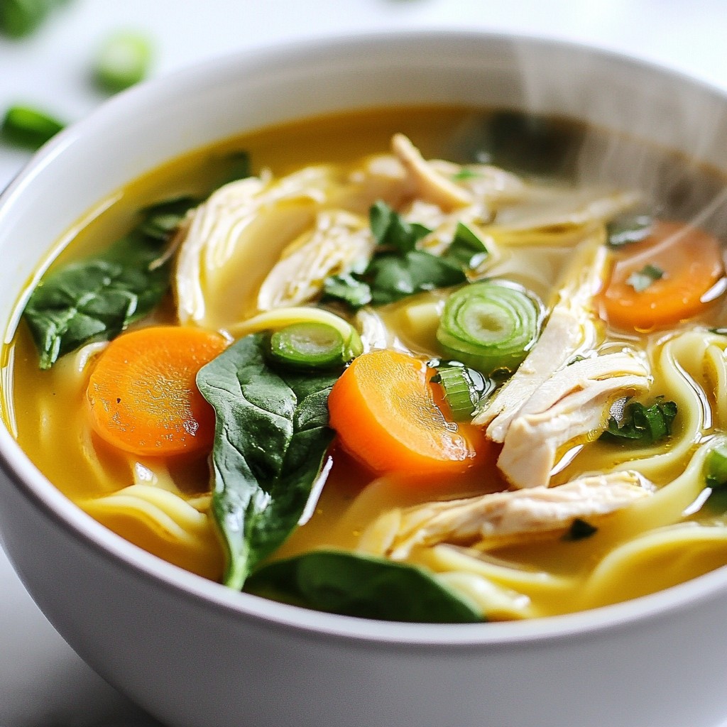Ginger Garlic Chicken Noodle Soup Hearty and Flavorful
