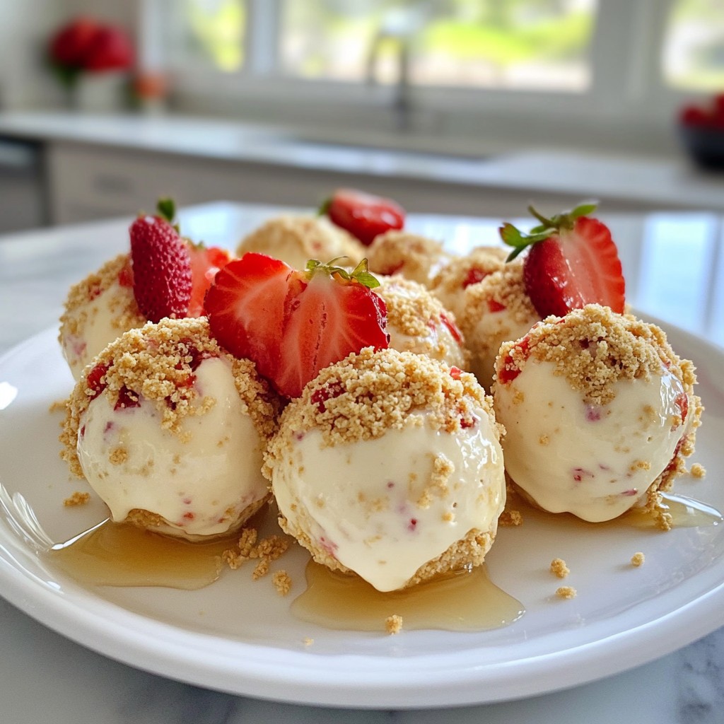 Strawberry Cheesecake Protein Balls Healthy Snack Option