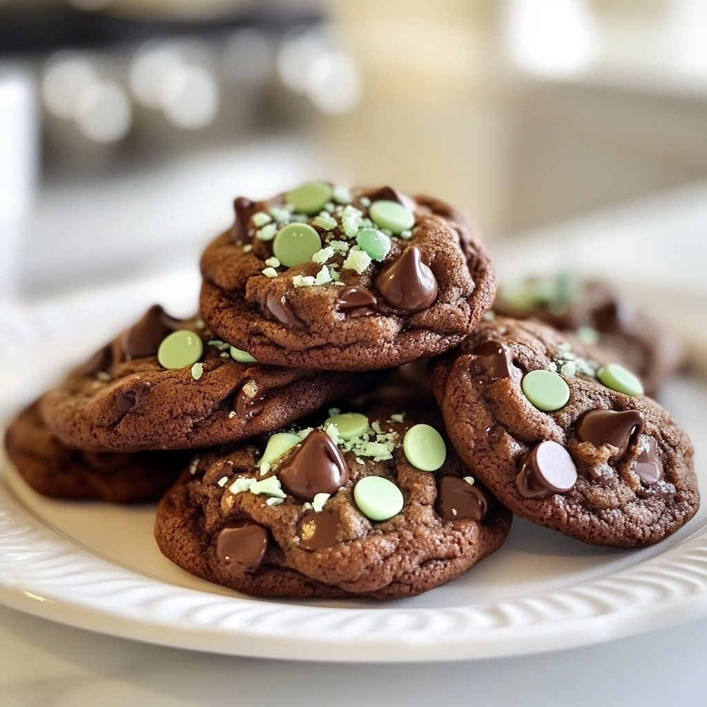 Mint Chocolate Chip Cookies Deliciously Sweet Treat