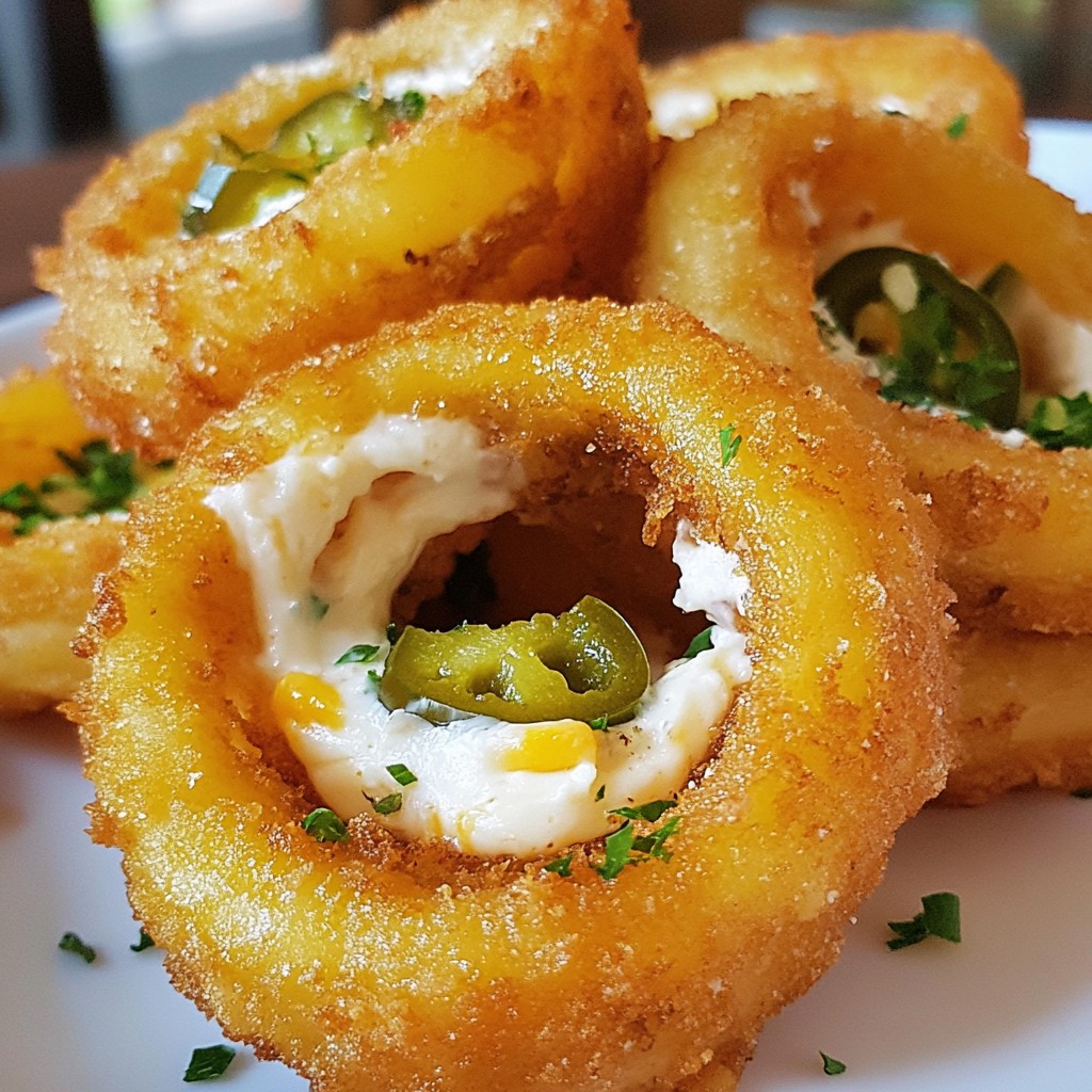 Jalapeño Popper Onion Rings Crunchy and Irresistible Snack