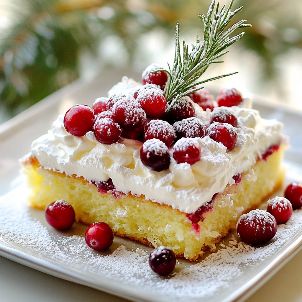 Cranberry Christmas Poke Cake Festive and Delightful