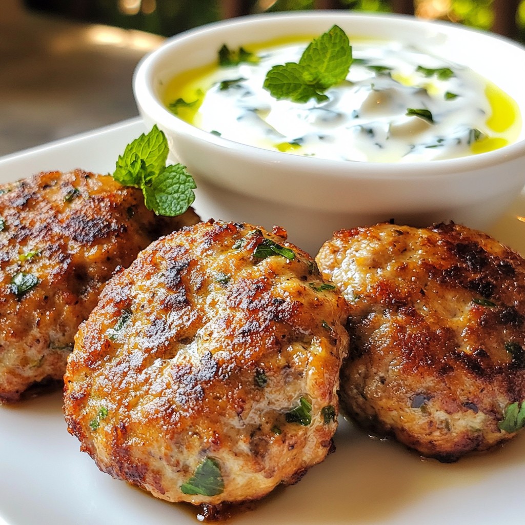 Chicken Kofta with Garlic Yogurt Sauce Delight