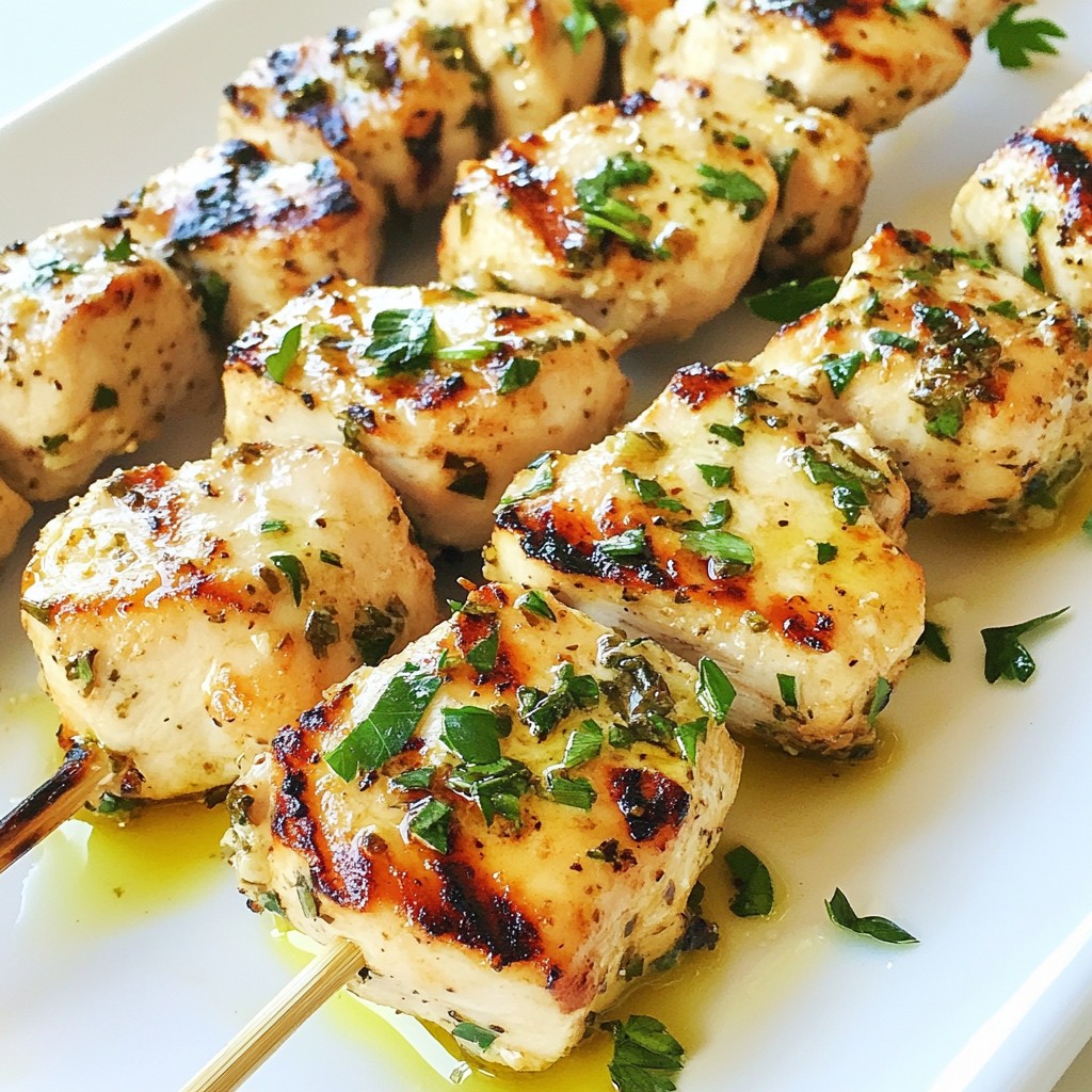 Garlic Parmesan Chicken Skewers Savory and Easy Recipe