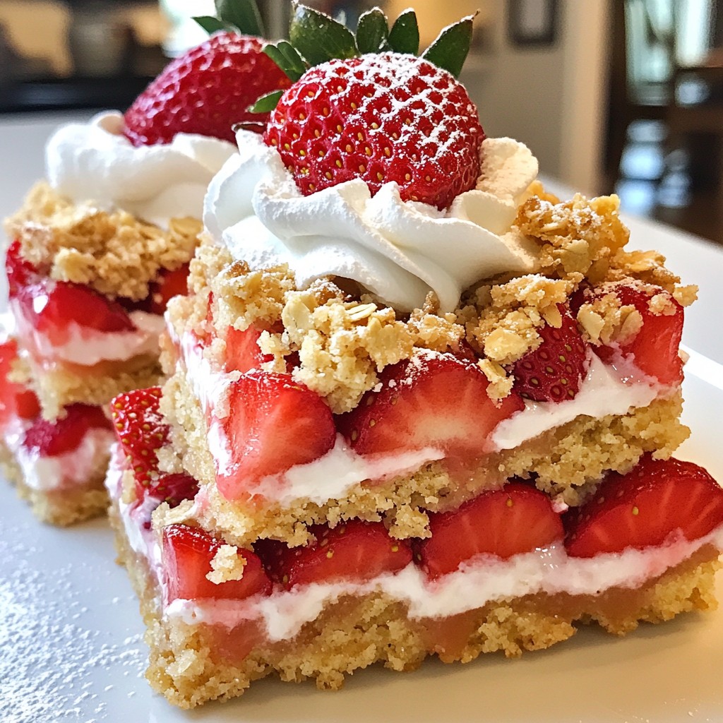 Strawberry Shortcake Crumble Bars Delightful Recipe