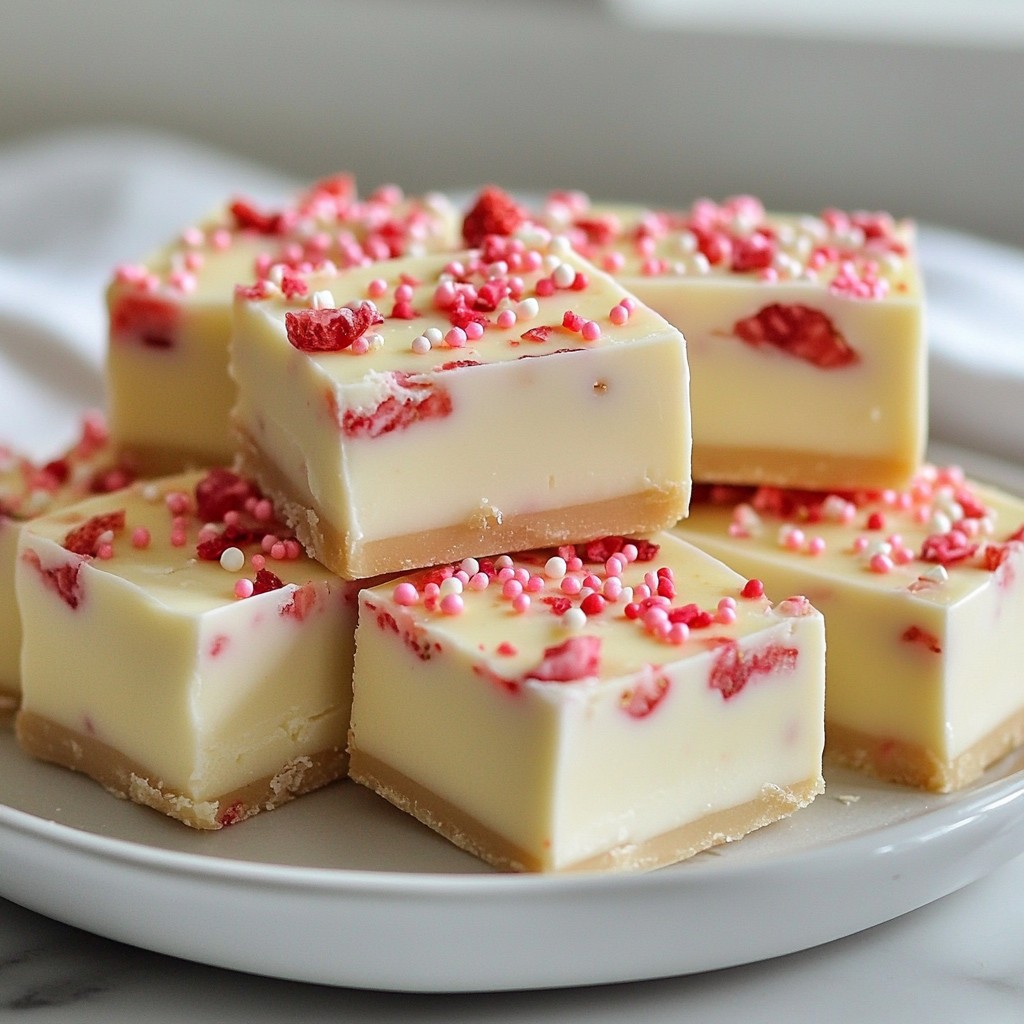 Strawberry Valentine Fudge Easy and Delicious Treat