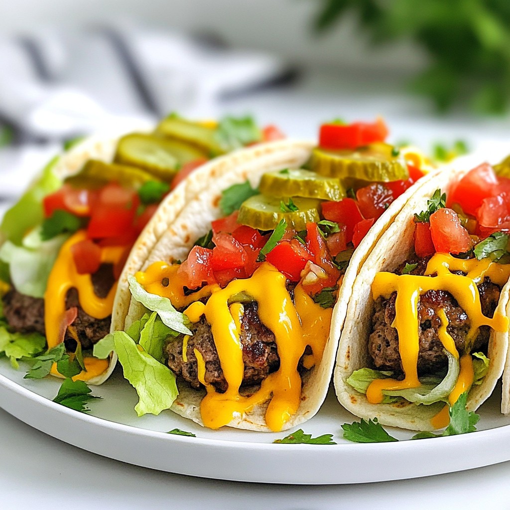 Savory Smash Burger Tacos Quick and Flavorful Recipe