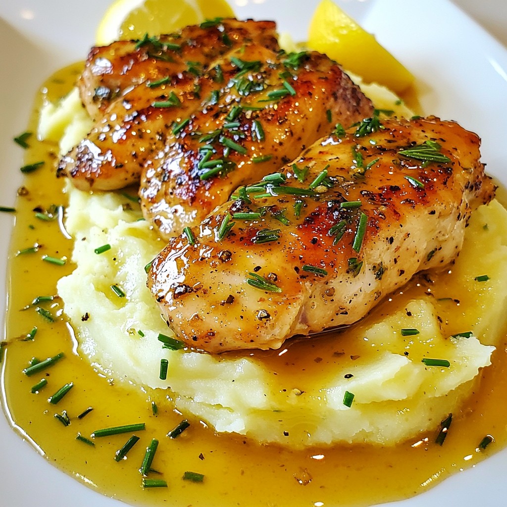 Garlic Herb Chicken with Mashed Potatoes Recipe