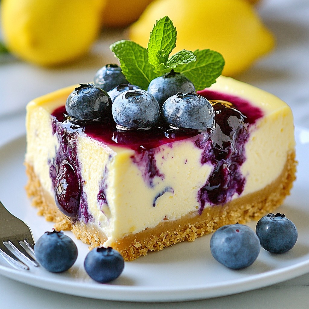 Lemon Blueberry Swirl Cheesecake Fresh and Tasty Treat