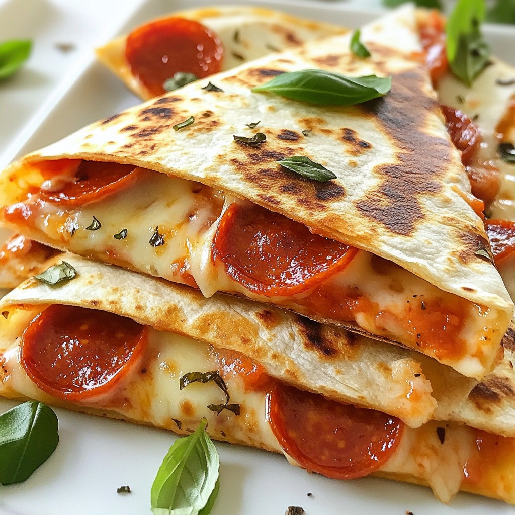 Pepperoni Pizza Quesadillas Quick and Tasty Recipe