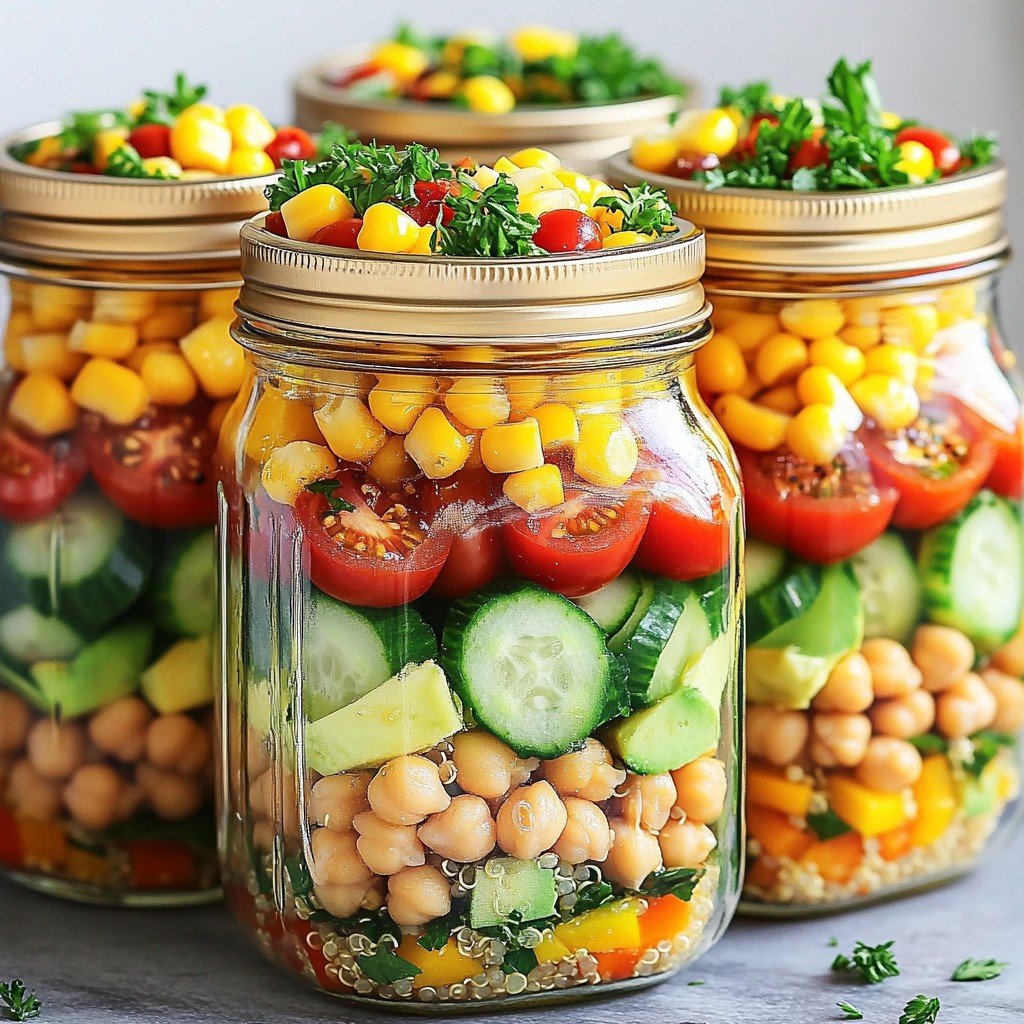 Vegan Salad Jar Meal Prep for Healthy Eating