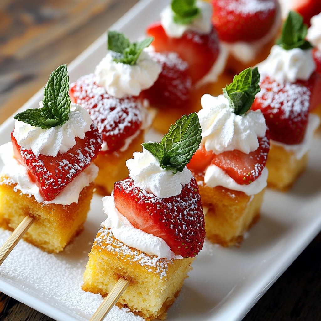 Strawberry Shortcake Skewers Simple and Delicious Treat