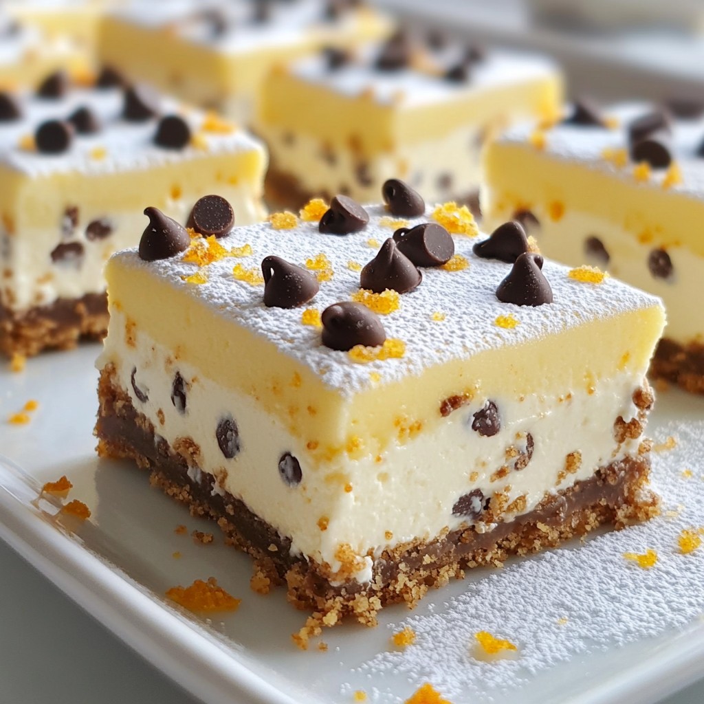 Cannoli Cheesecake Bars Simple and Delicious Treat