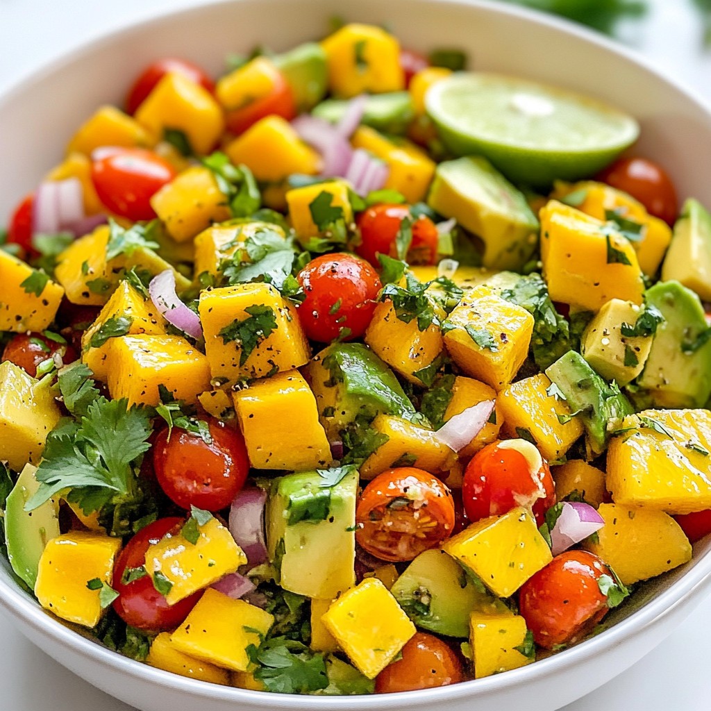 Vibrant Avocado Mango Lime Salad for Fresh Flavor