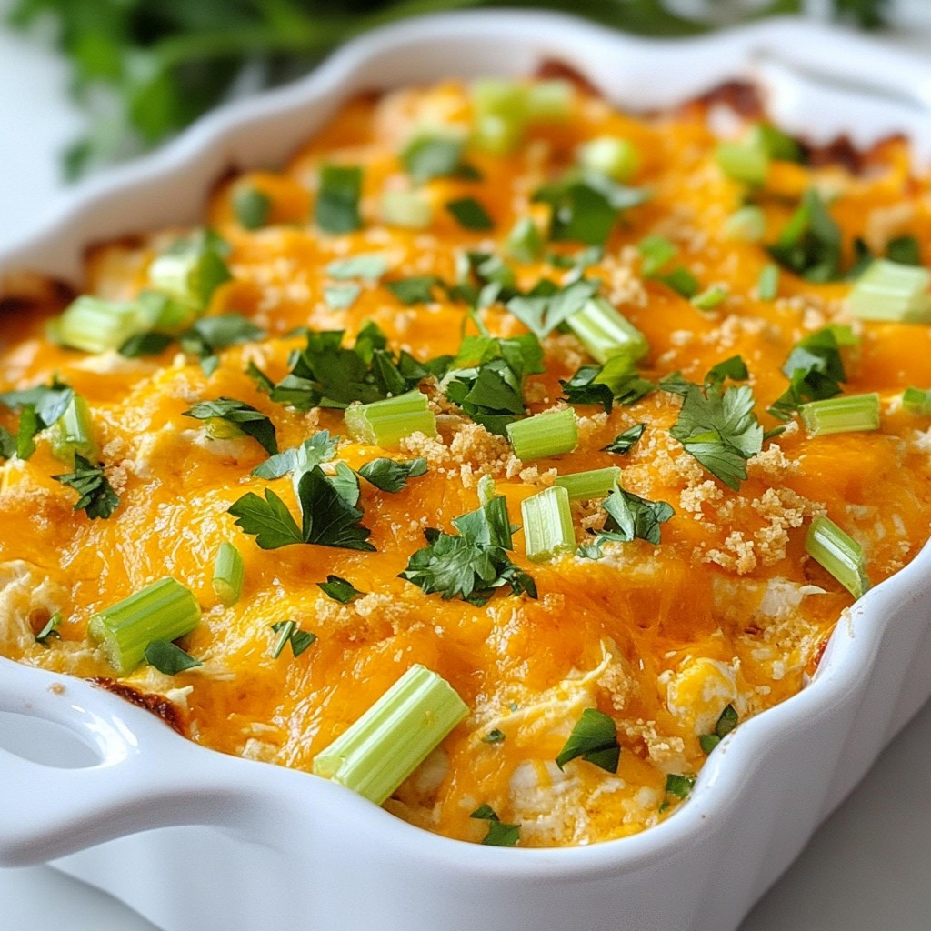 High Protein Buffalo Chicken Bake Quick and Easy Dish