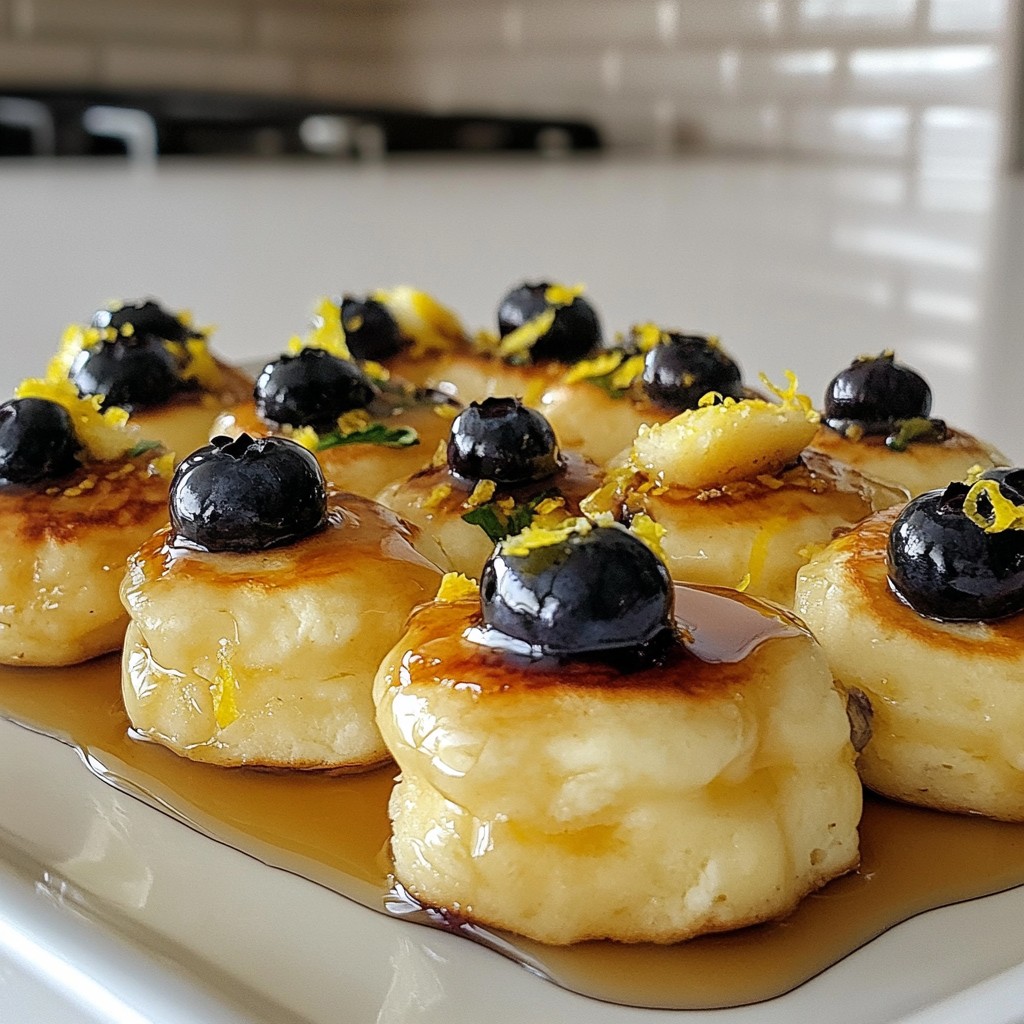 Blueberry Lemon Cottage Cheese Pancake Bites Delight