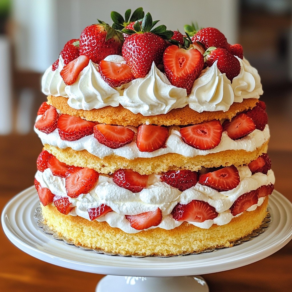 Strawberry Shortcake Layer Cake Delightful and Simple