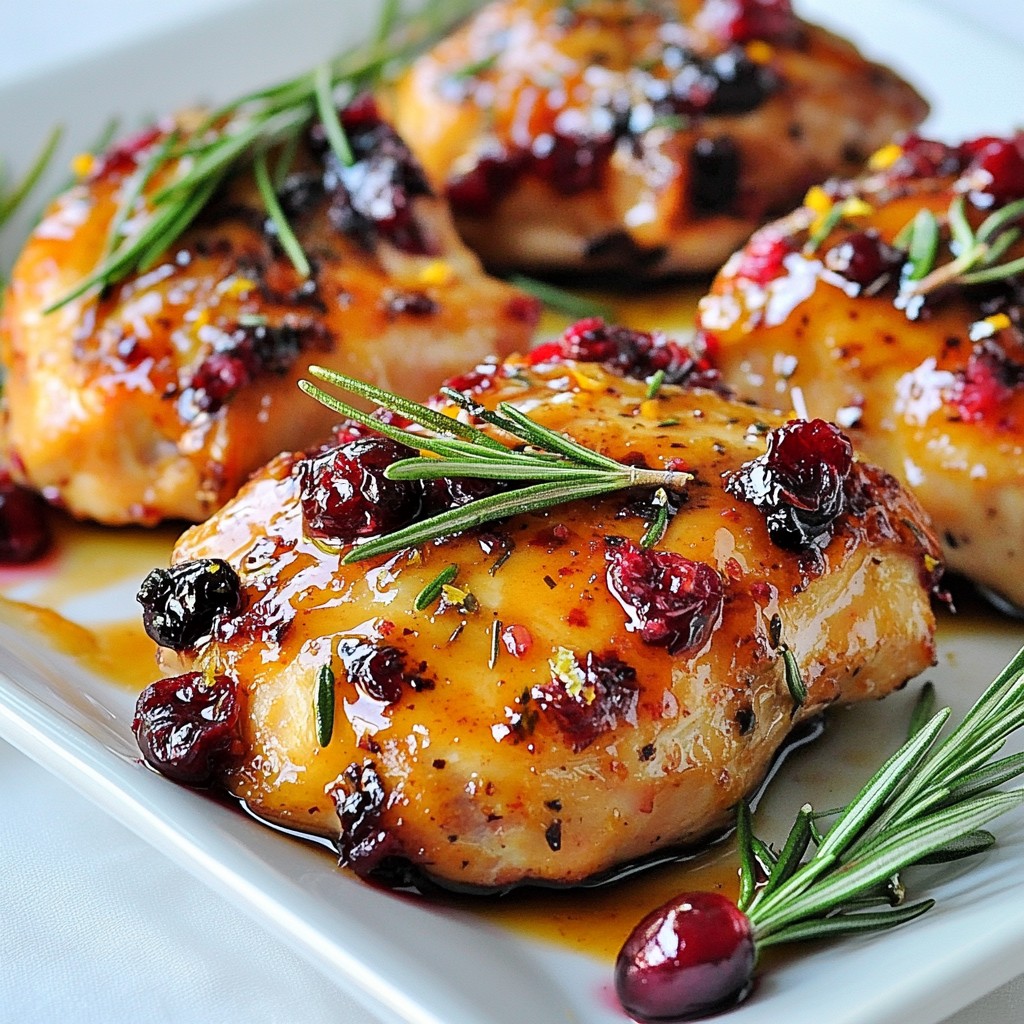 Cranberry Orange Glazed Chicken Easy Dinner Recipe