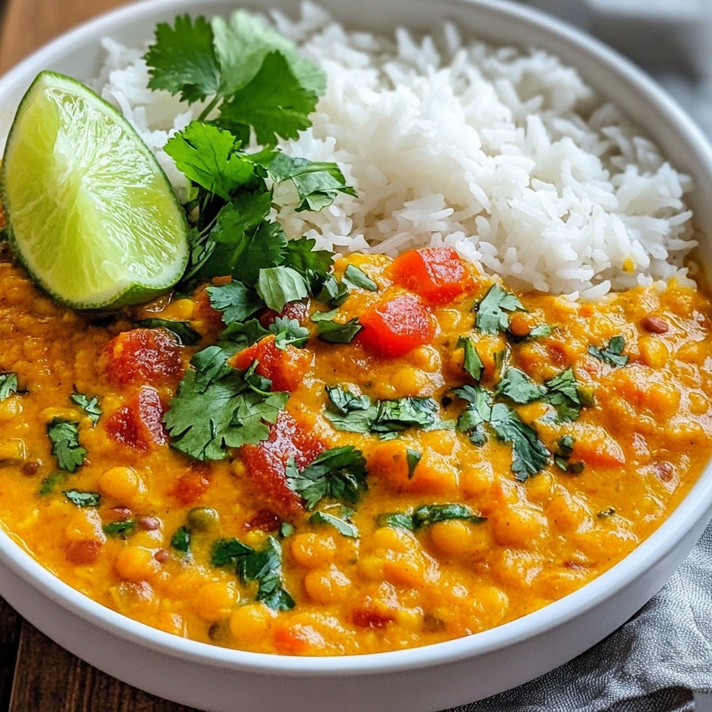 Red Lentil Coconut Curry Flavorful and Simple Dish